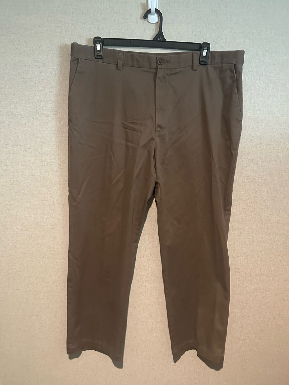 Covington Men's 40X30 Brown Straight Fit Dress Pants
